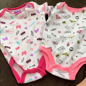 2 New born Batman onesies